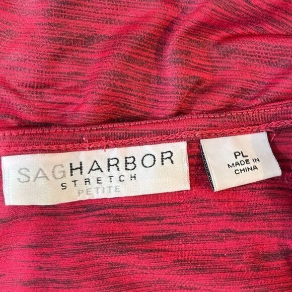 Sag Harbor Stretch Women Cowl top Red Sz PL Super stretch - Picture 8 of 12